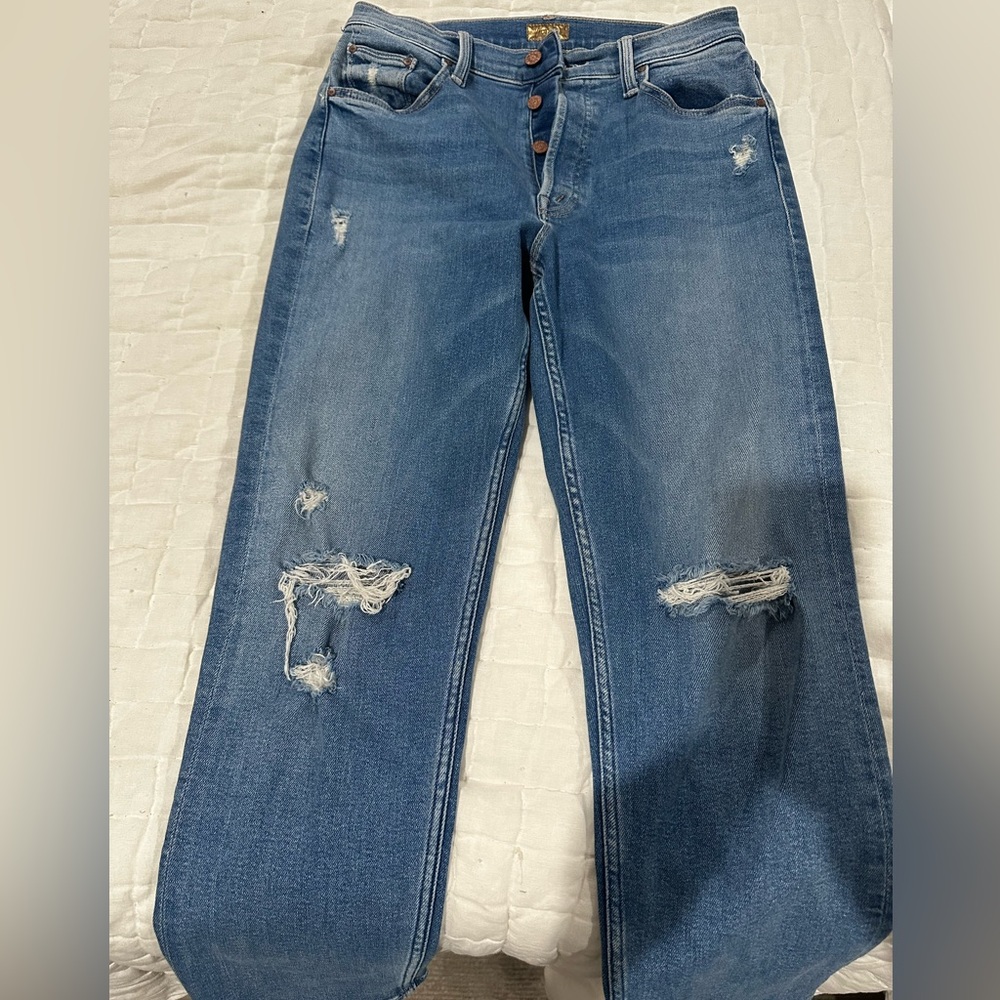 MOTHER The Tomcat distressed ankle jean